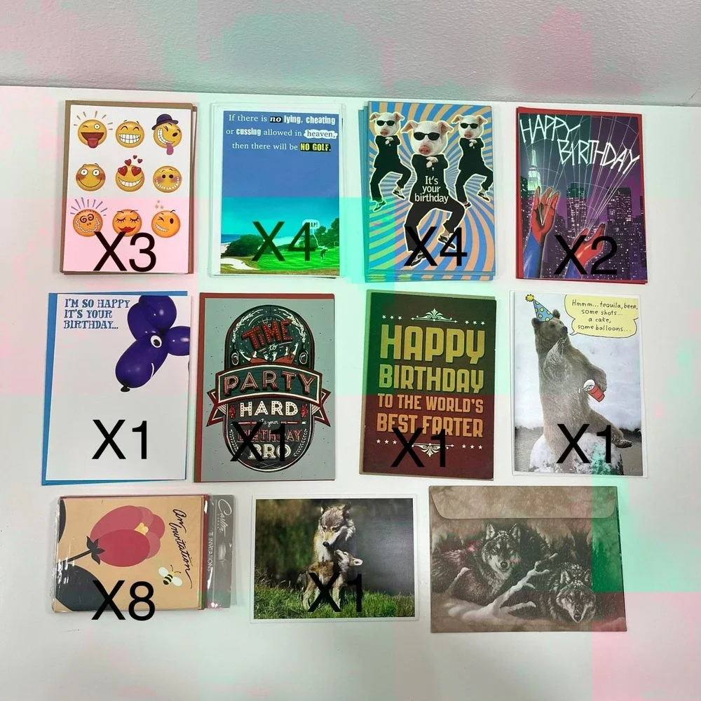Lot of Misc‎ New Holiday / Birthday / Christmas Cards Invitations With Envelopes